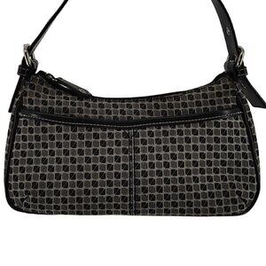 NINE & COMPANY Fabric and Faux Leather Small Shoulder Bag Y2K Retro